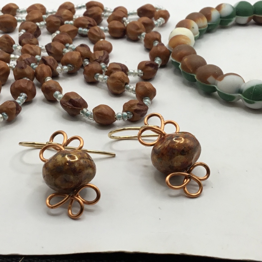 3 PIECE SET 🔥LOKAI Bracelet 🔥 
Cedar Berry Necklace 🔥 Jasper/Copper Earrings